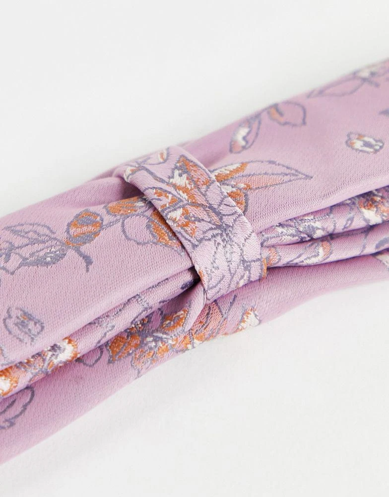 商品ASOS|ASOS DESIGN slim tie in pale pink floral,价格¥94,第3张图片详细描述