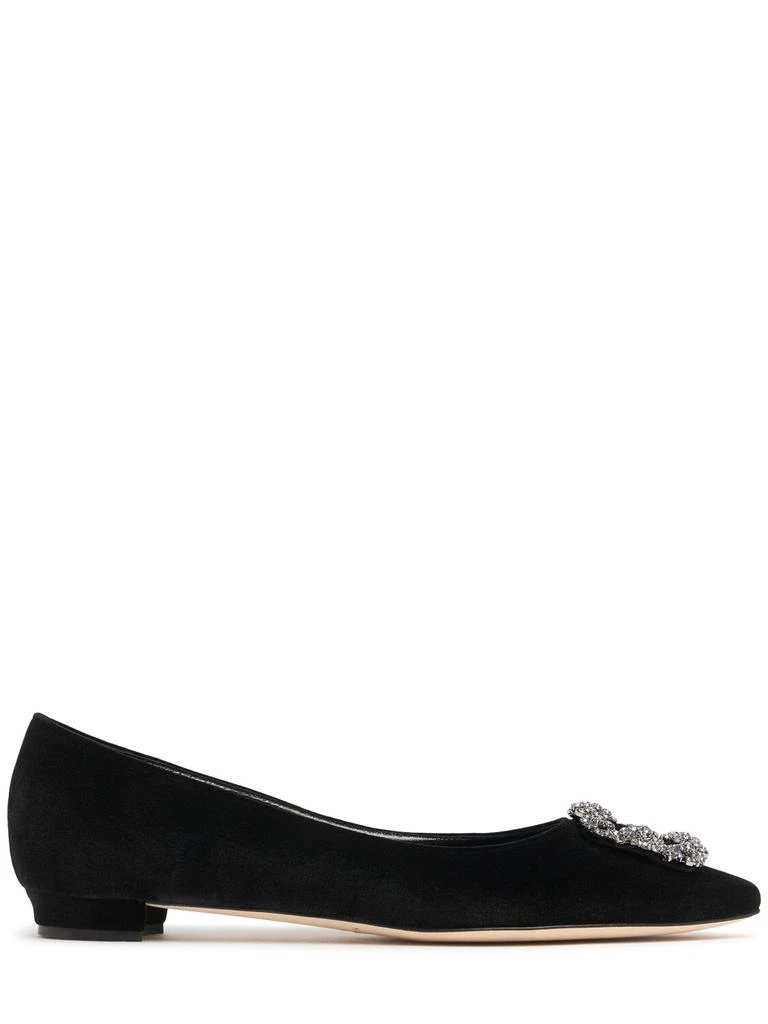 商品Manolo Blahnik|10mm Hangisi Fmc Velvet Flats,价格¥9553,第1张图片