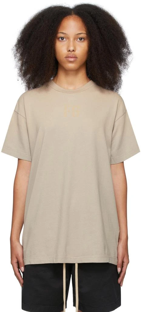 商品Fear of god|Beige 'FG' T-Shirt,价格¥1234,第1张图片