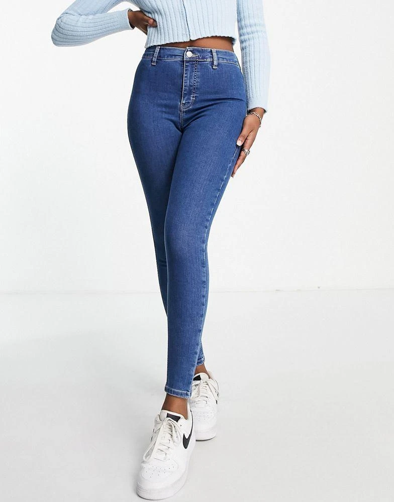 商品Topshop|Topshop Joni jeans in mid blue,价格¥174,第1张图片