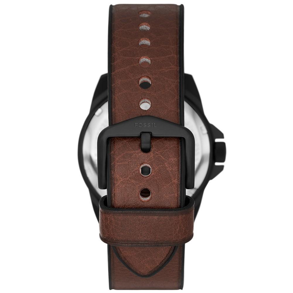 商品Fossil|Men's Bronson Brown Leather Strap Watch, 40mm,价格¥477,第5张图片详细描述
