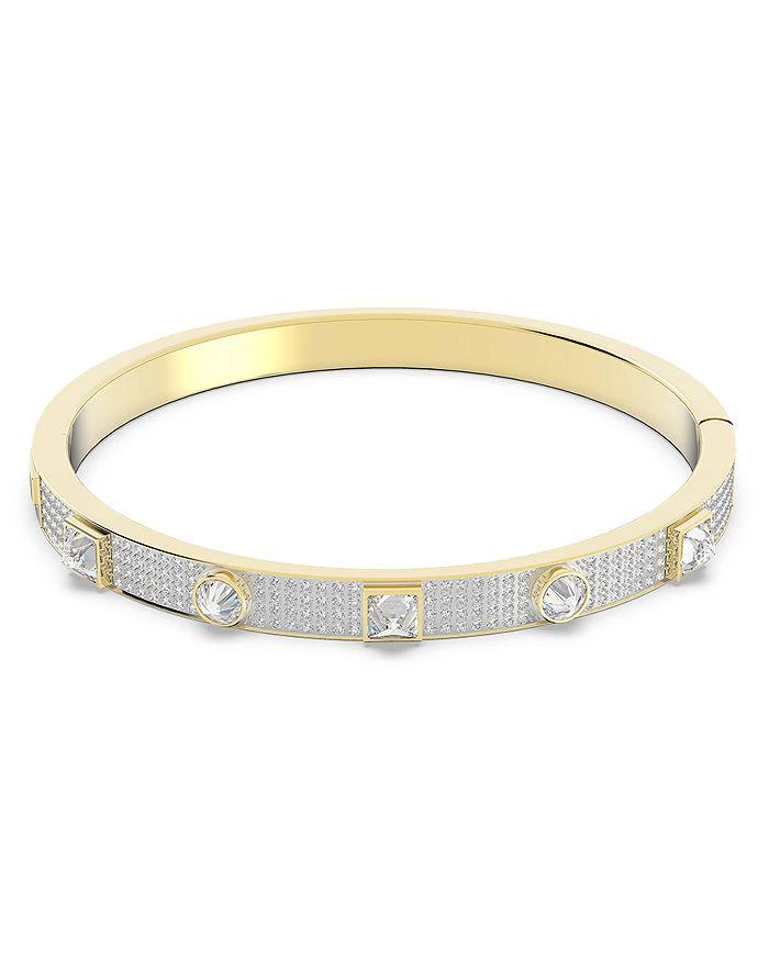 商品Swarovski|Thrilling Mixed Crystal Studded Pavé Deluxe Bangle Bracelet in Gold Tone,价格¥964,第1张图片