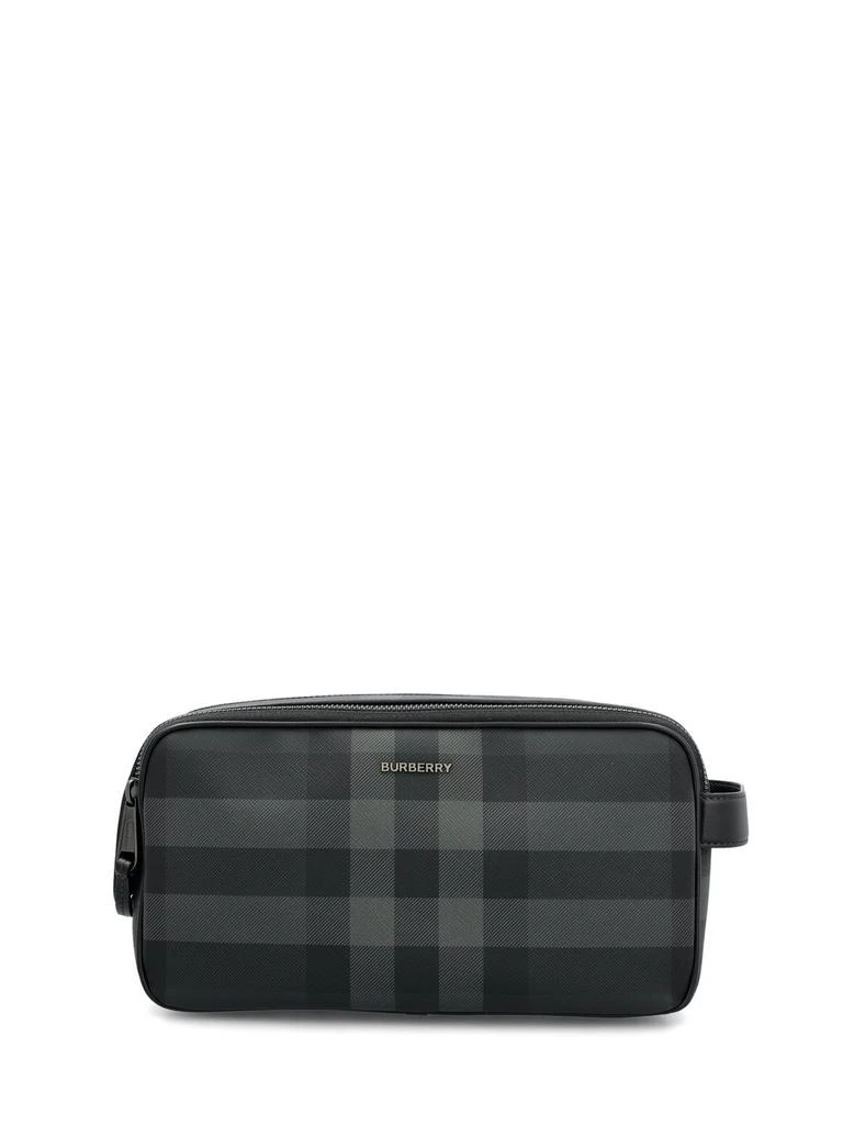 商品Burberry|Burberry Checked Zipped Wash Bag,价格¥4357,第1张图片