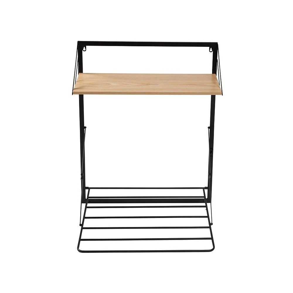商品Honey Can Do|Wall Mounted Drying Rack with Shelf for Small Laundry Room,价格¥763,第5张图片详细描述