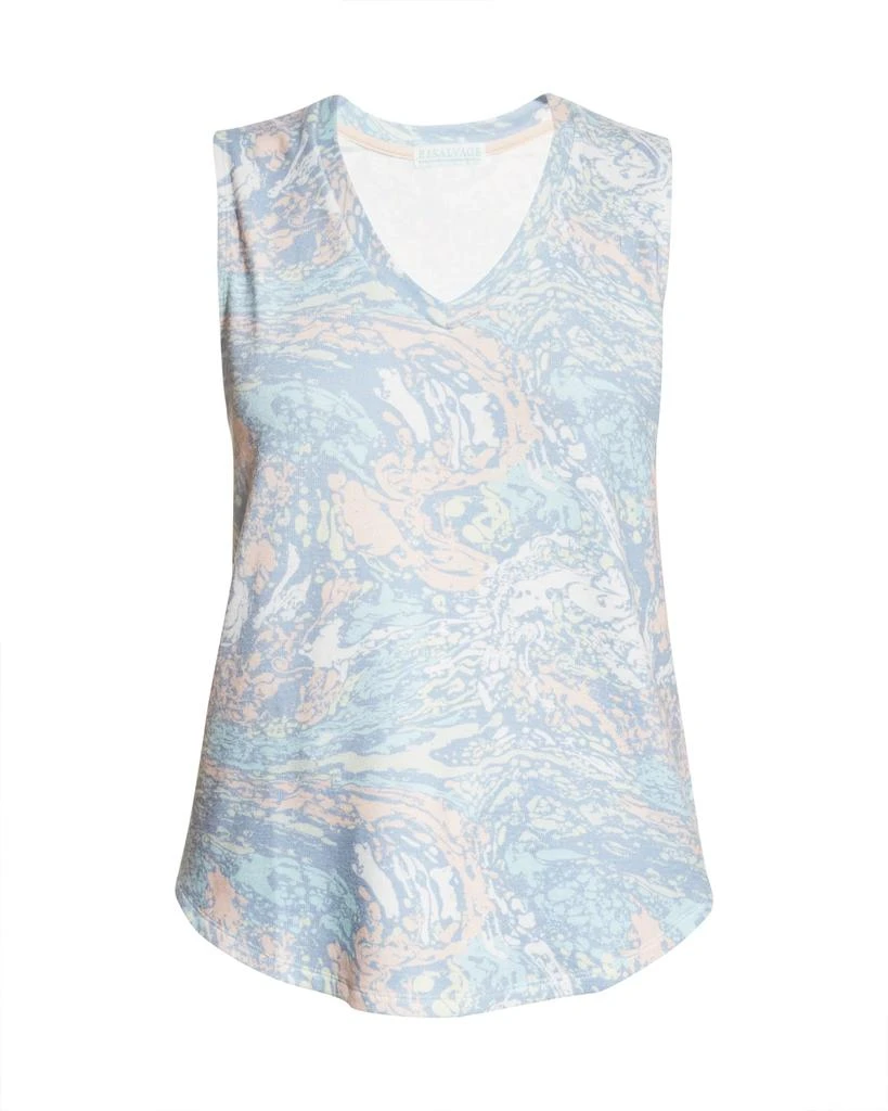 商品PJ Salvage|Molten Marble Abstract-Print V-Neck Tank,价格¥101,第2张图片详细描述