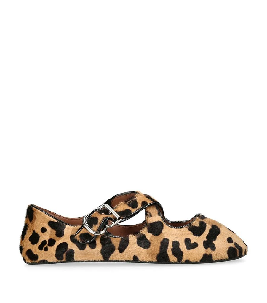 商品Alaïa|Leopard Print Criss-Cross Ballet Flats,价格¥8011,第1张图片