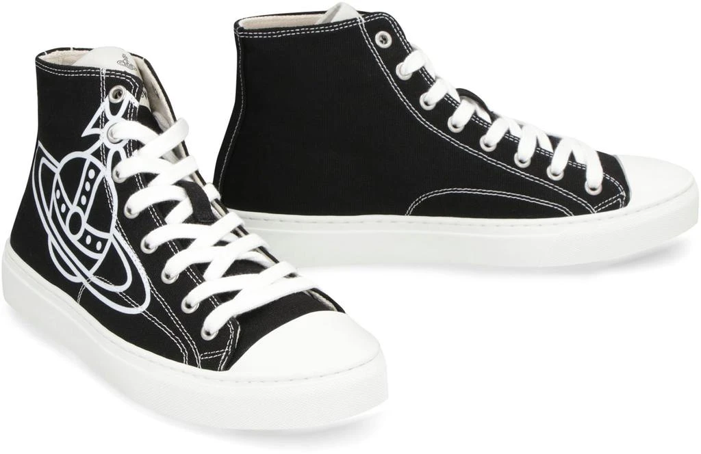 商品Vivienne Westwood|Plimsoll Canvas High-top Sneakers,价格¥1769,第3张图片详细描述