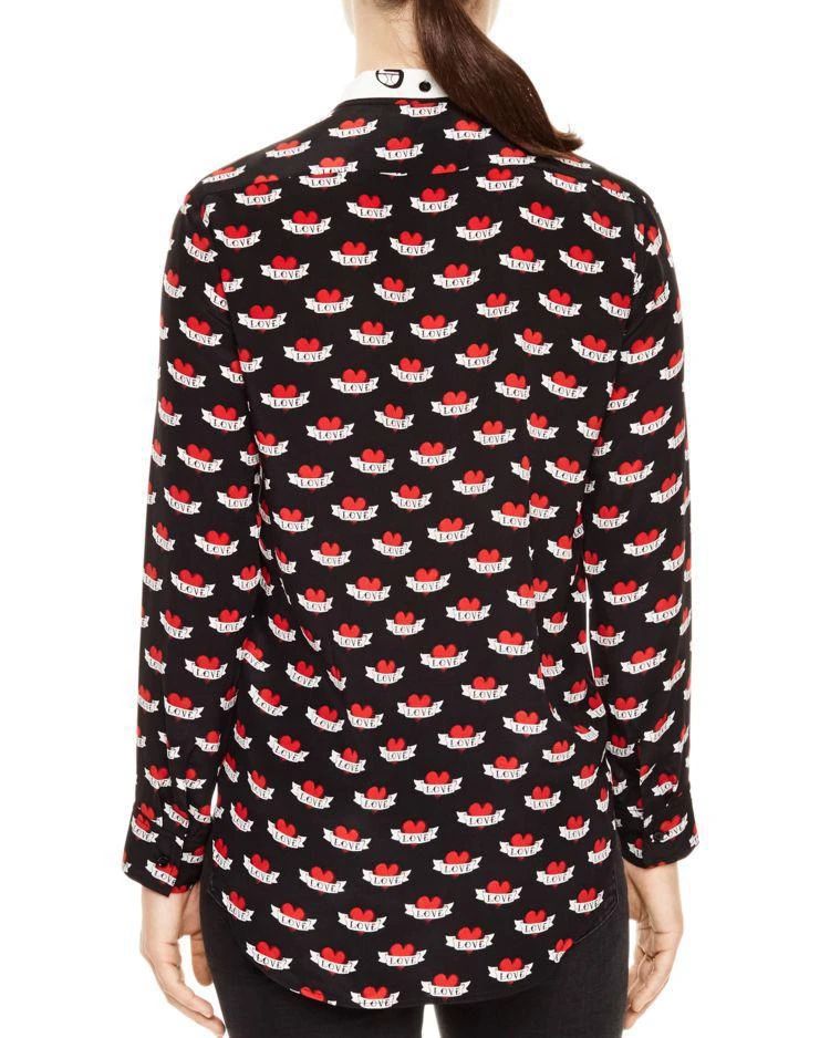 商品Sandro|Maika Tattoo-Print Silk Shirt,价格¥2088,第2张图片详细描述