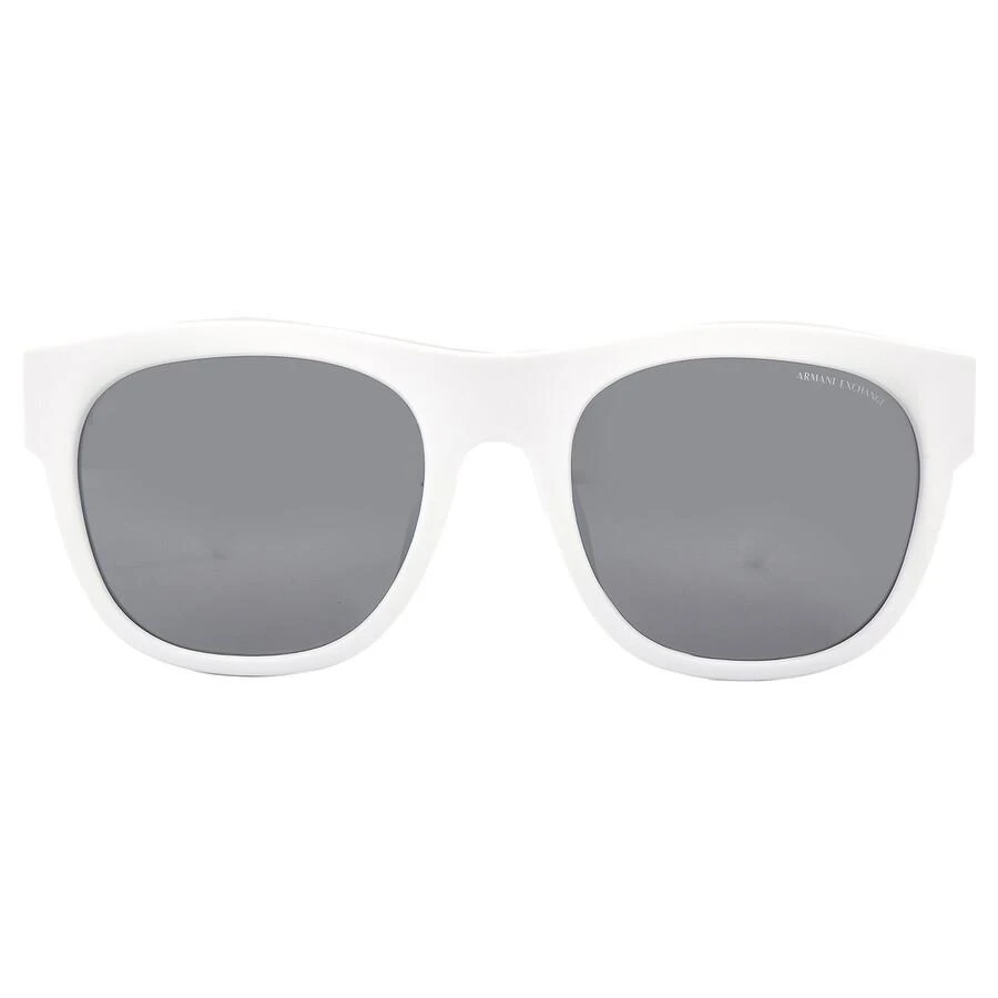 商品Armani Exchange|Gray Mirrored Silver Square Men's Sunglasses AX4128SU 81566G 55,价格¥355,第1张图片