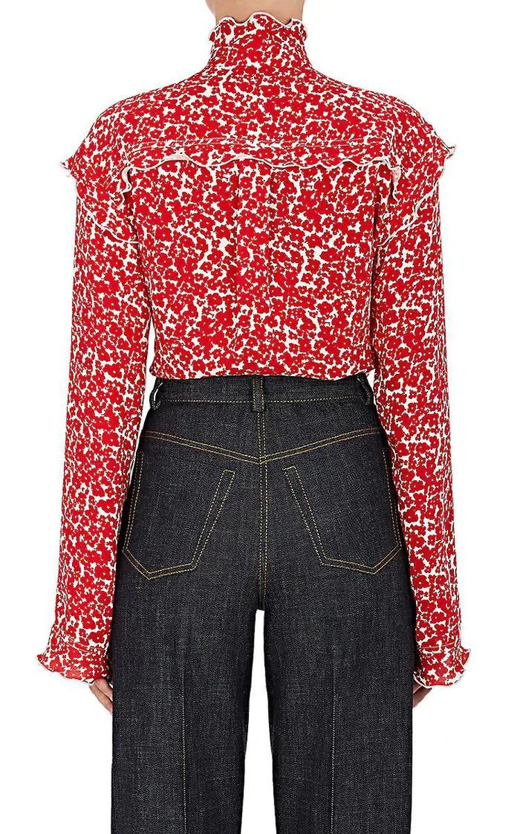 商品Derek Lam|Floral Silk Georgette Ruffle Blouse,价格¥1450,第2张图片详细描述