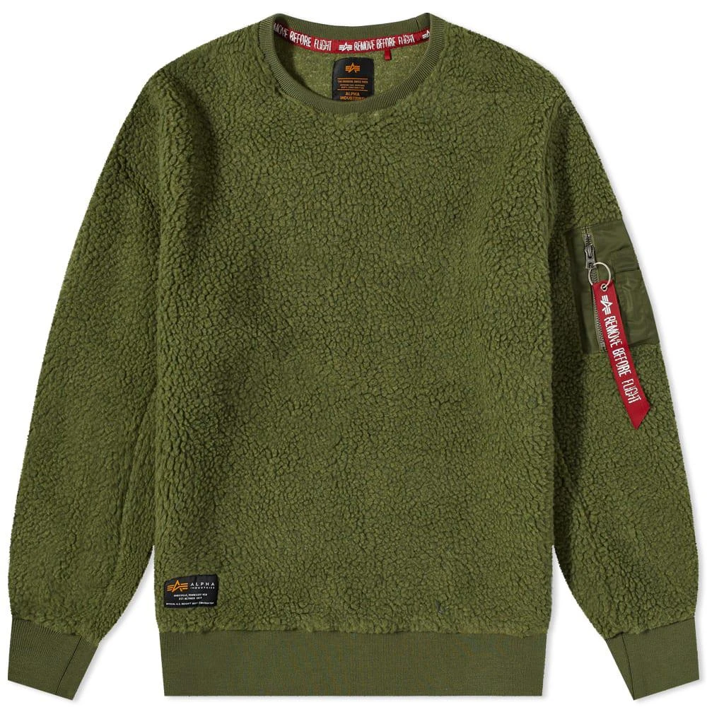 商品Alpha Industries|Alpha Industries Teddy Fleece Crew Sweat,价格¥465,第1张图片