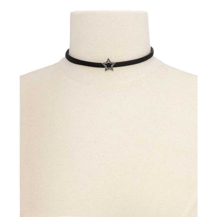 商品INC International|Hematite-Tone Pavé Star Faux Leather Hard Choker Necklace, Created for Macy's,价格¥45,第2张图片详细描述