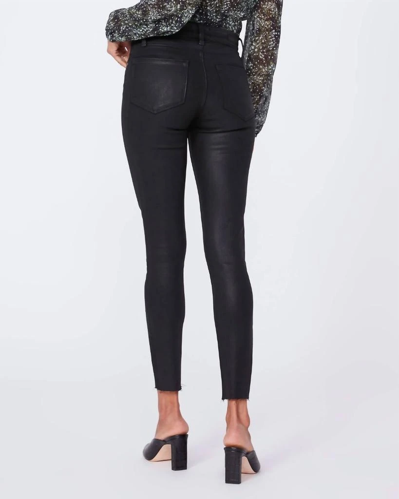 商品Paige|Verdugo Ankle Raw Hem In Black Fog Luxe Coating,价格¥1332,第2张图片详细描述
