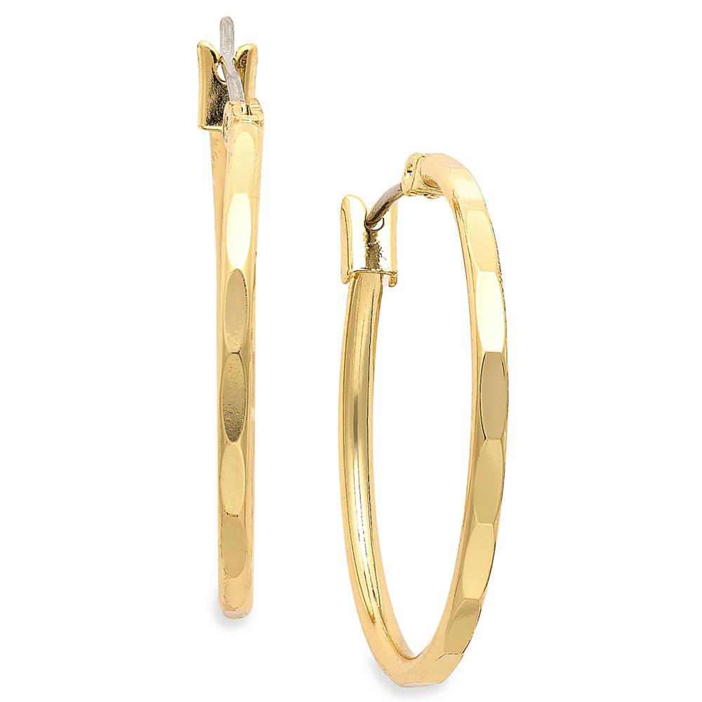 Gold-Tone Hoop Earrings商品第1张图片规格展示