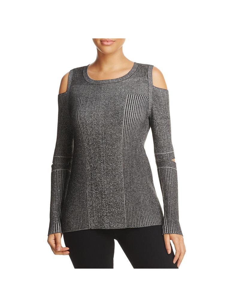 商品Design History|Womens Heathered Cold Shoulder Pullover Sweater,价格¥240,第1张图片