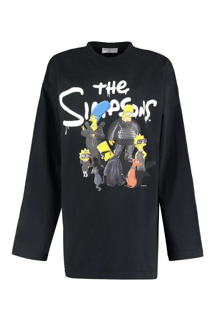 商品Balenciaga|Balenciaga The Simpsons Printed Long-Sleeve T-Shirt,价格¥3705,第1张图片