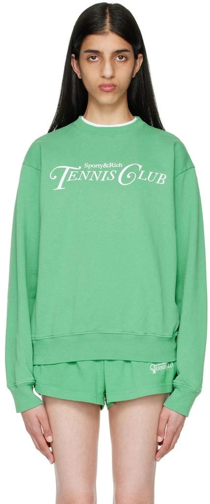 商品Sporty & Rich|Green Cotton Sweatshirt,价格¥521,第1张图片