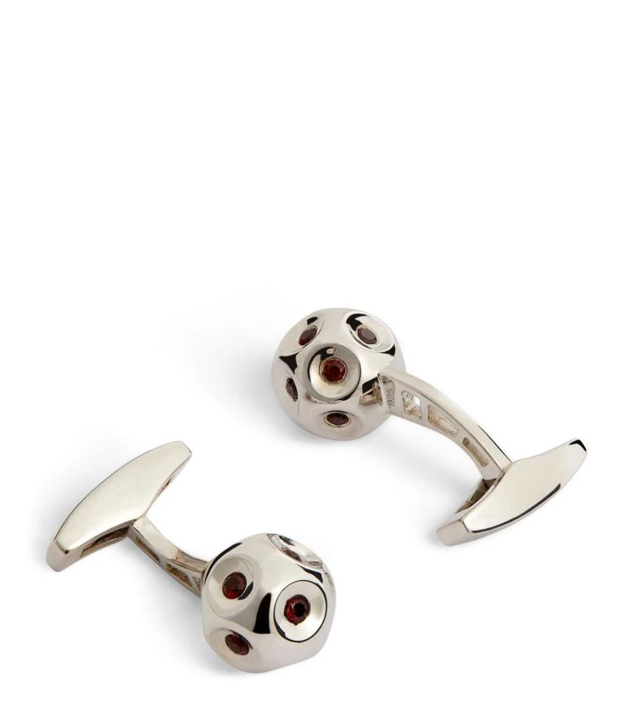 商品Tateossian|GARNET CRATER SILVER CUFFLINK,价格¥4756,第1张图片