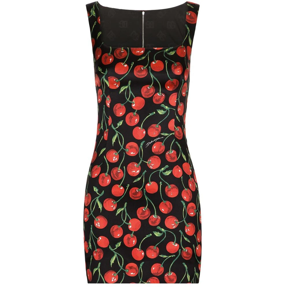 商品Dolce & Gabbana|短款樱桃印花缎面连衣裙,价格¥14880,第1张图片