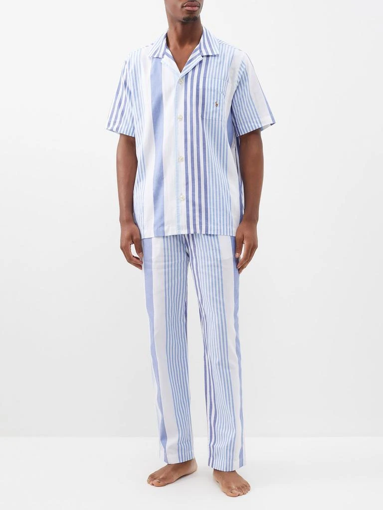 商品Ralph Lauren|Logo-jacquard striped cotton-twill pyjama trousers,价格¥350,第2张图片详细描述