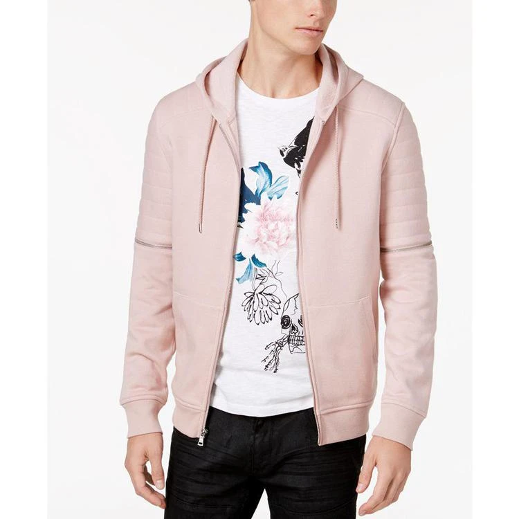 商品INC International|Men's Full-Zip Moto Hoodie, Created for Macy's,价格¥221,第1张图片