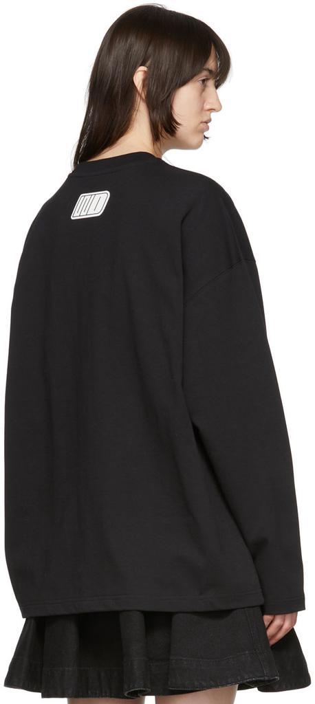 商品We11done|Black Cotton Long Sleeve T-Shirt,价格¥1334,第5张图片详细描述