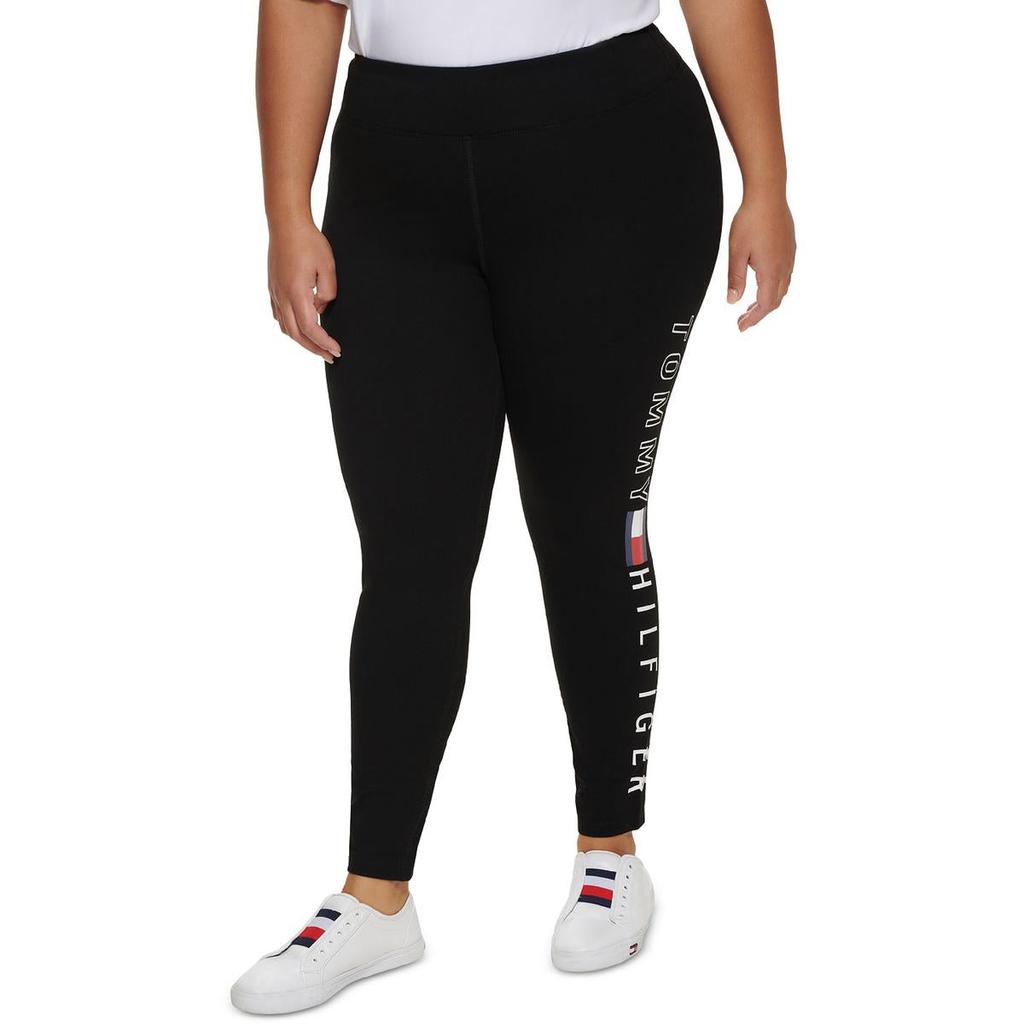 Tommy Hilfiger Sport Womens Plus High Rise Fitness Athletic Leggings商品第1张图片规格展示