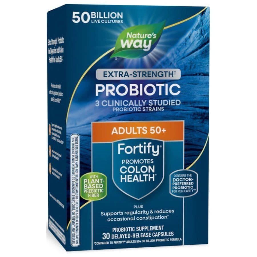 商品Nature's Way|Fortify Age 50+ 50 Billion Probiotic Vegetable Capsules,价格¥250,第1张图片