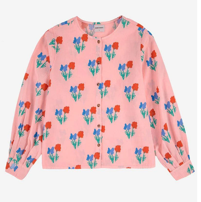 商品BOBO CHOSES|BOBO CHOSES Flowers All Over Shirt Pink,价格¥909,第1张图片