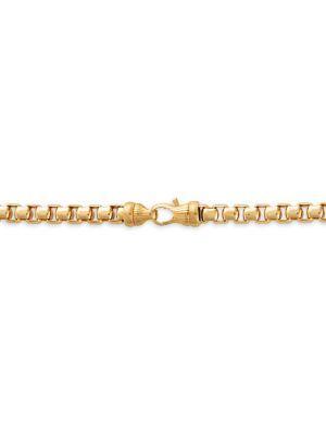 商品Esquire Men's Jewelry|14K Goldplated Sterling Silver Box Chain Necklace,价格¥3356,第4张图片详细描述