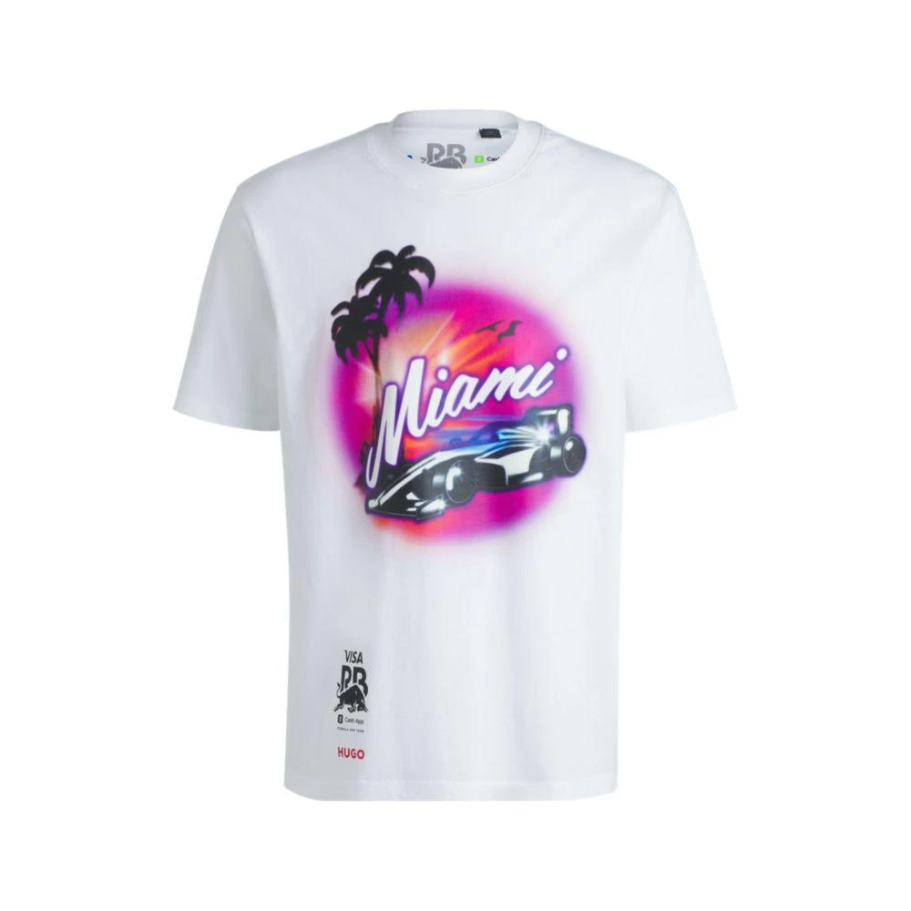 商品Hugo Boss|x VCARB fanwear T-shirt with Miami artwork,价格¥624,第1张图片