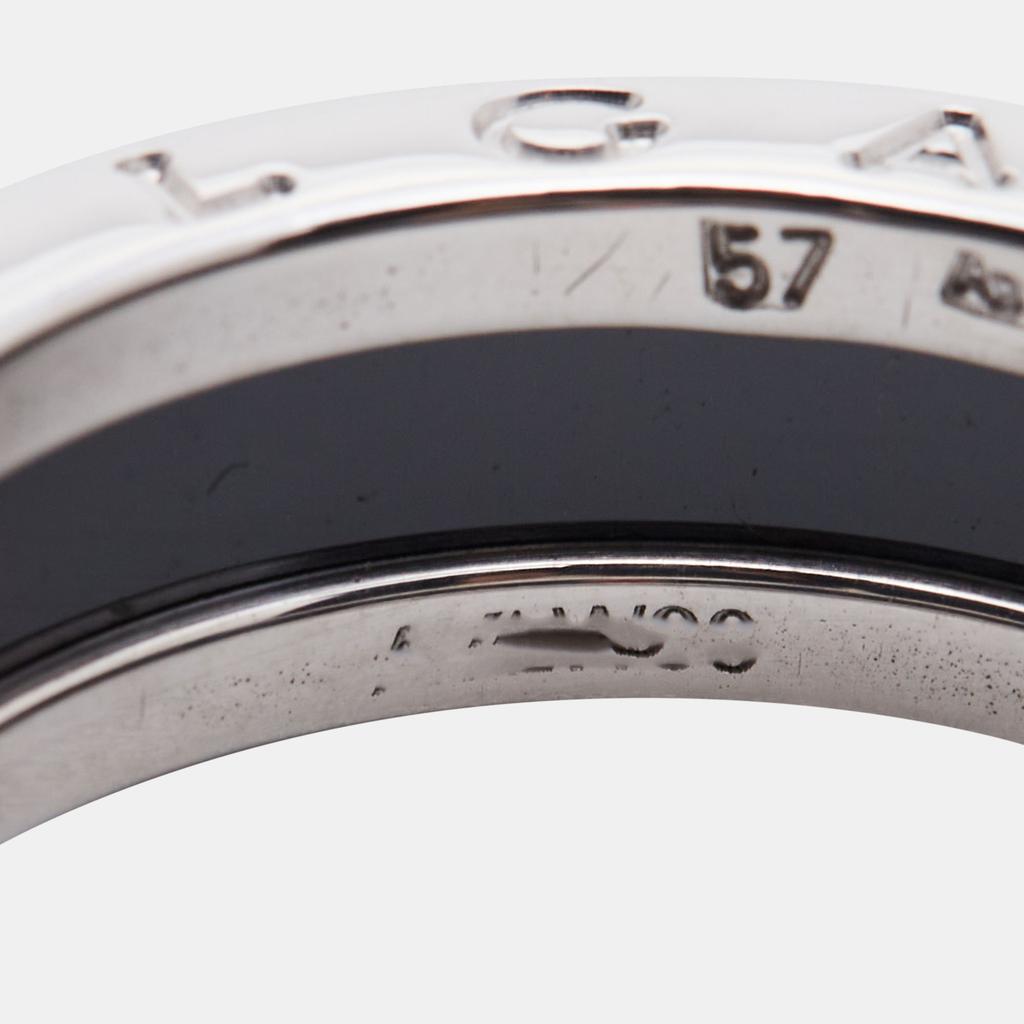 Bvlgari B-zero1 Save the Children Ceramic Sterling Silver Band Ring Size 57商品第7张图片规格展示