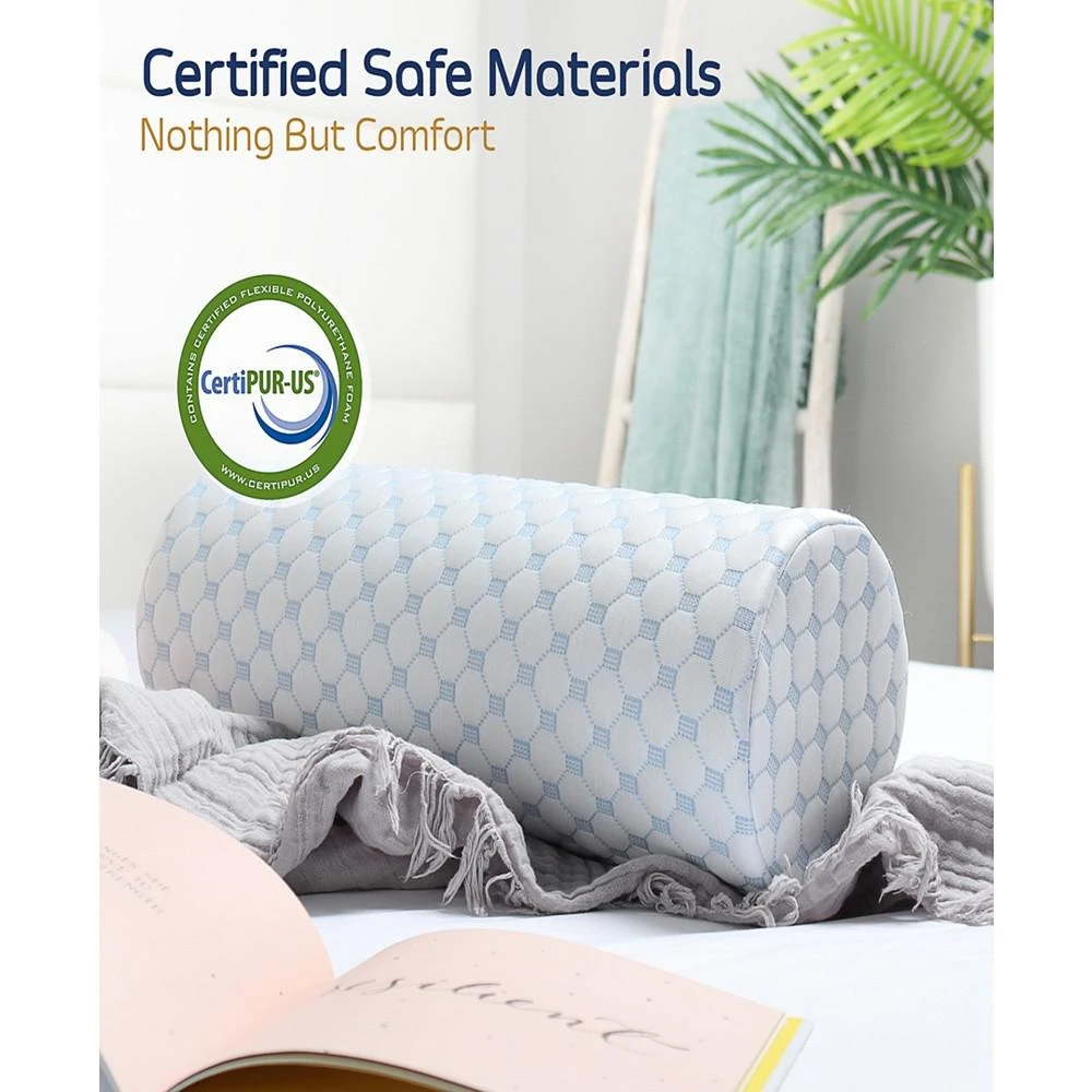 商品Nestl|Memory Foam Neck Pillow with Cooling Cover, Medium Firm,价格¥131,第4张图片详细描述