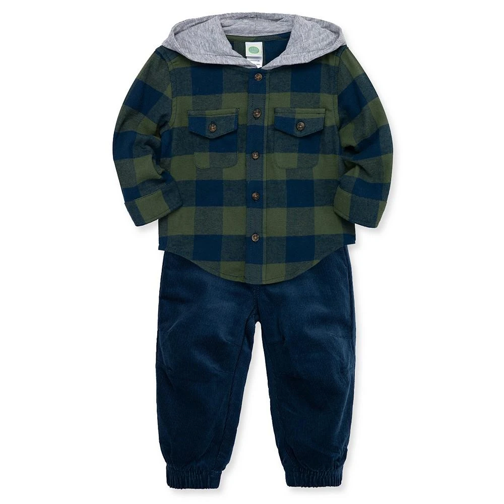 商品Little Me|Baby Boys Check Woven Hoodie and Pant Set,价格¥357,第3张图片详细描述