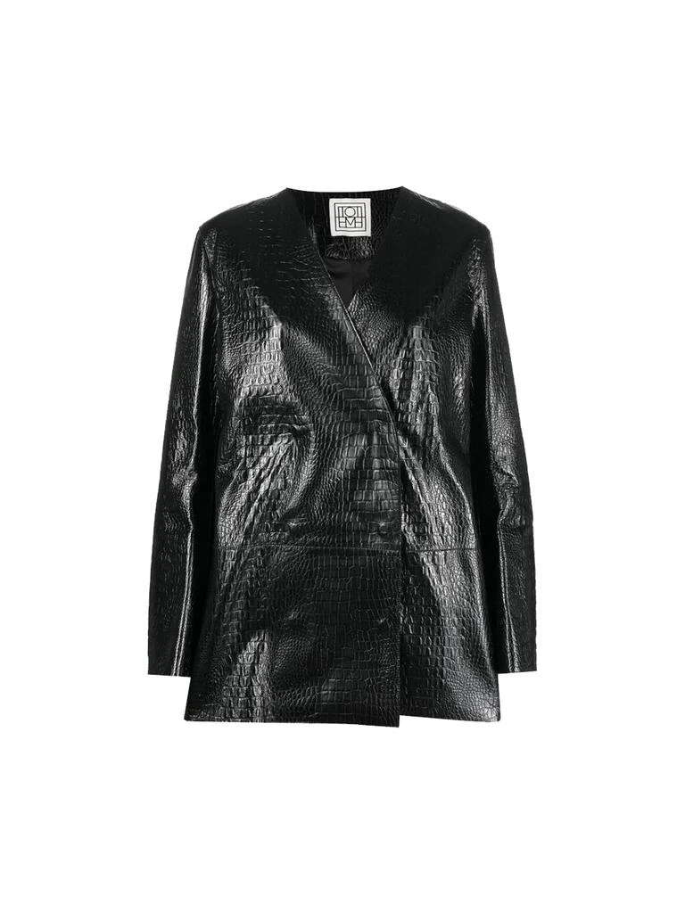 商品Totême|Crocodile-Embossed Double Breasted Jacket,价格¥5471,第1张图片