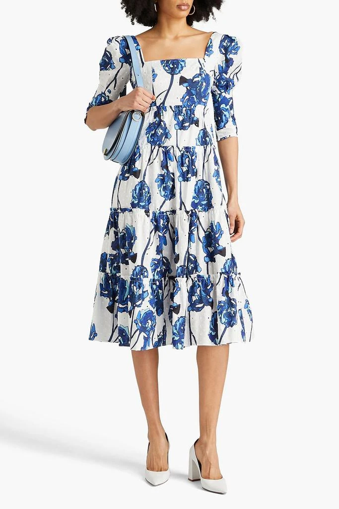 商品Diane von Furstenberg|Nora floral-print broderie anglaise cotton midi dress,价格¥740,第2张图片详细描述