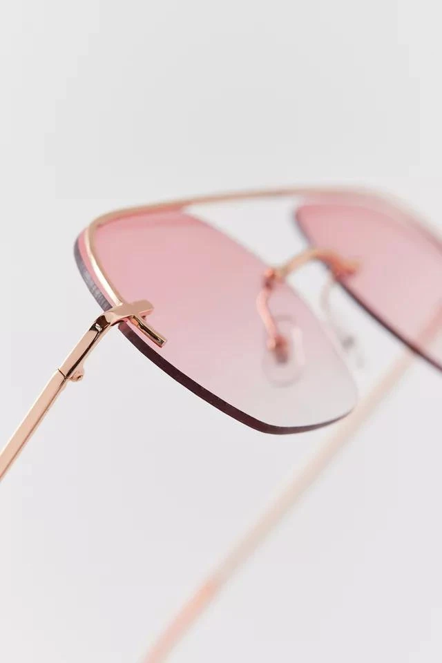 商品Urban Outfitters|Lovely Day Rimless Aviator Sunglasses,价格¥38,第1张图片