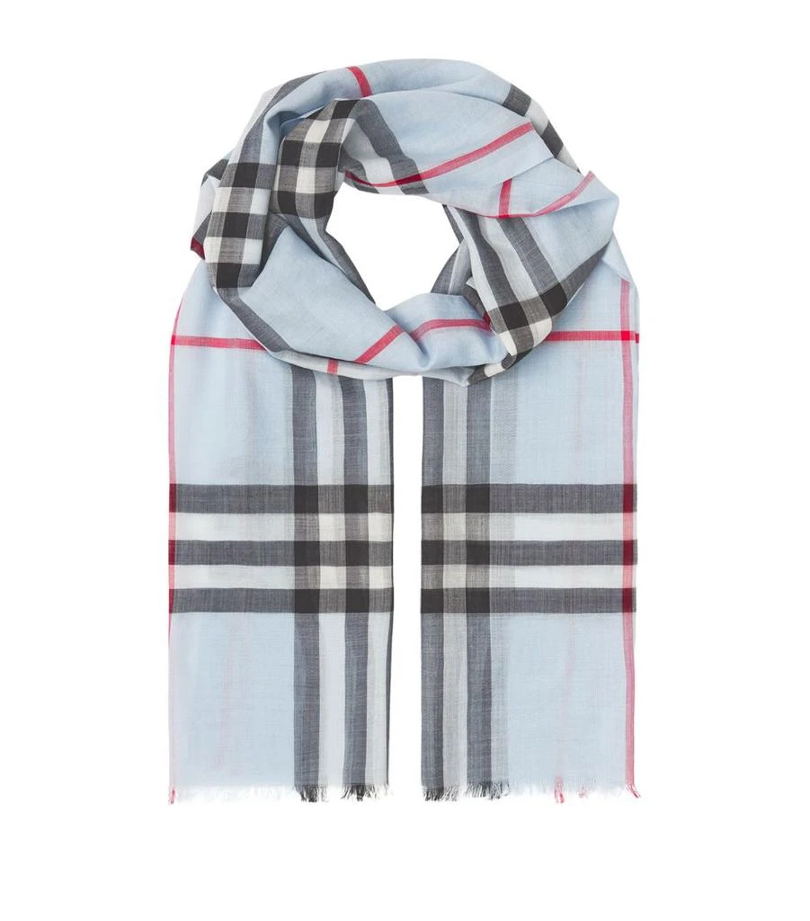 商品Burberry|Wool-Silk Check Scarf,价格¥3315,第1张图片