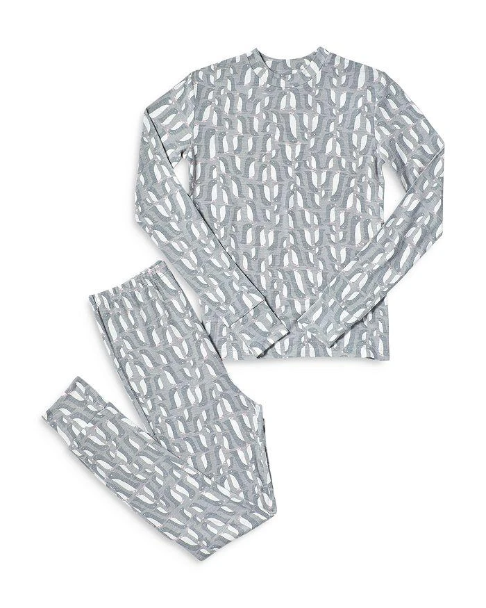 商品Hue|Girls' Penguin Puzzle Cloud Knit Pajama Set - Big Kid,价格¥214,第1张图片