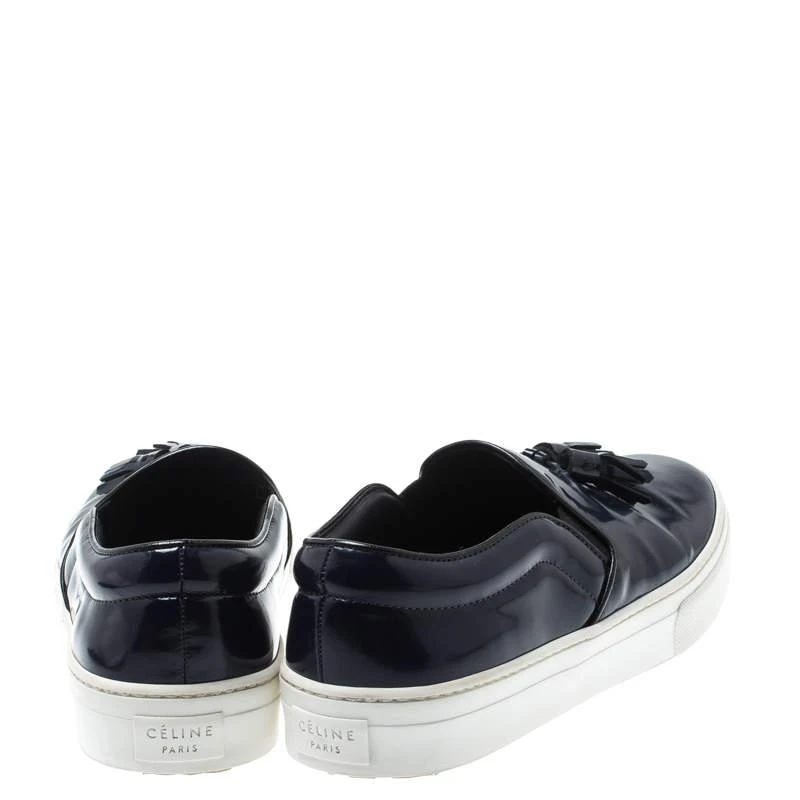 商品[二手商品] Celine|Celine Blue Leather Tassel Slip On Sneakers Size 38,价格¥1721,第5张图片详细描述