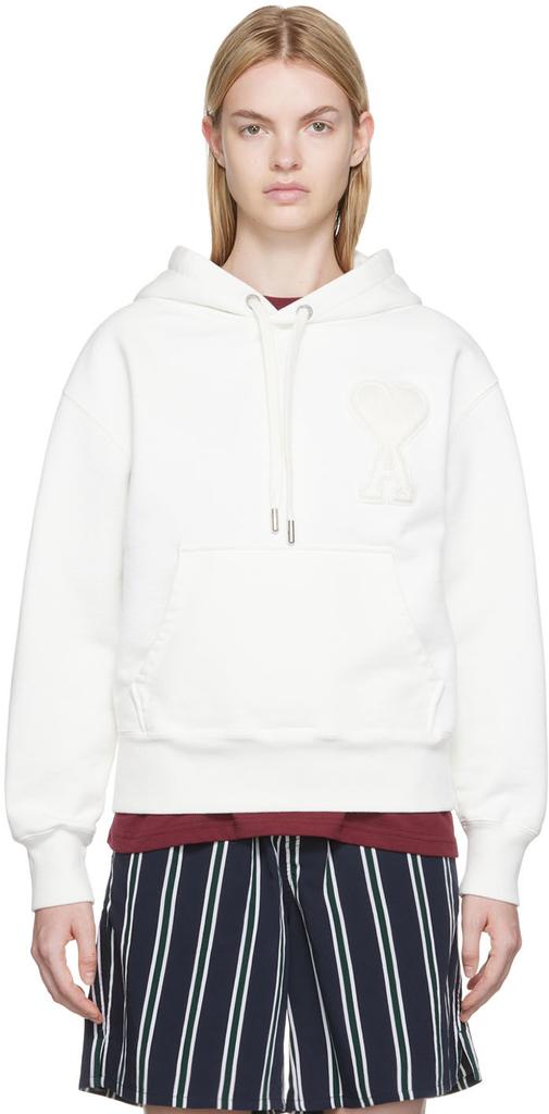 SSENSE Exclusive White Ami de Cœur Hoodie商品第1张图片规格展示