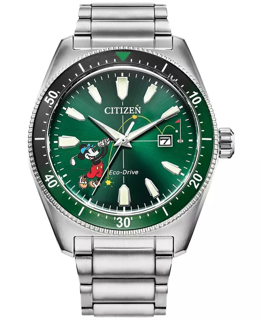 商品Citizen|Eco-Drive Men's Disney Mickey Mouse Stainless Steel Bracelet Watch 43mm,价格¥2259,第1张图片