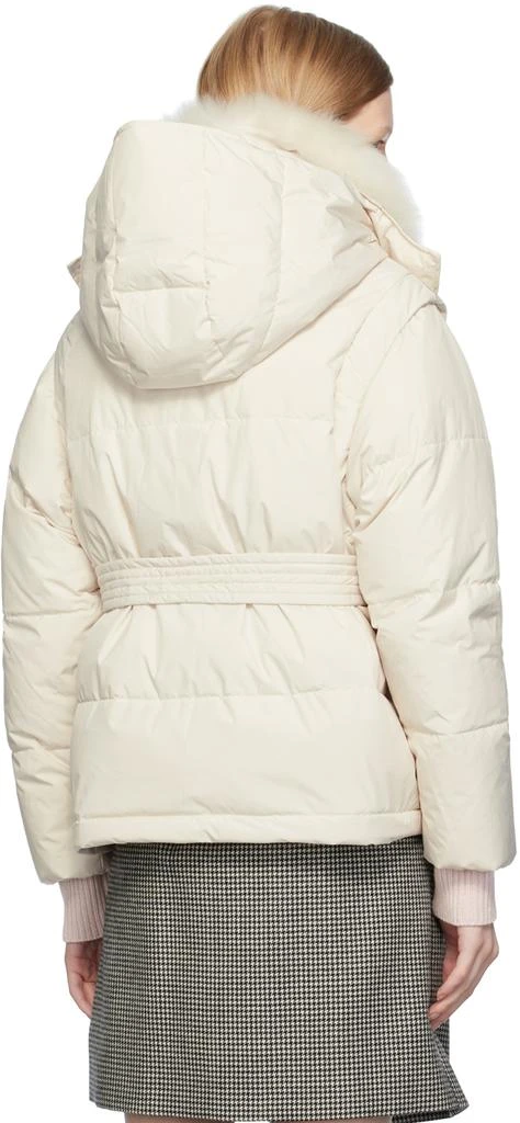 商品Yves Salomon|White Belted Down Jacket,价格¥7285,第3张图片详细描述