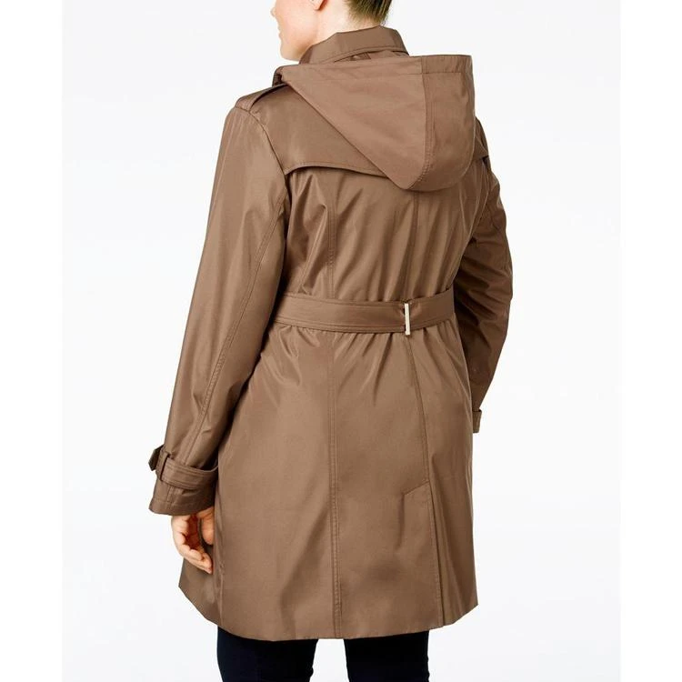 商品Calvin Klein|Plus Size Hooded Single-Breasted Trench Coat,价格¥897,第2张图片详细描述