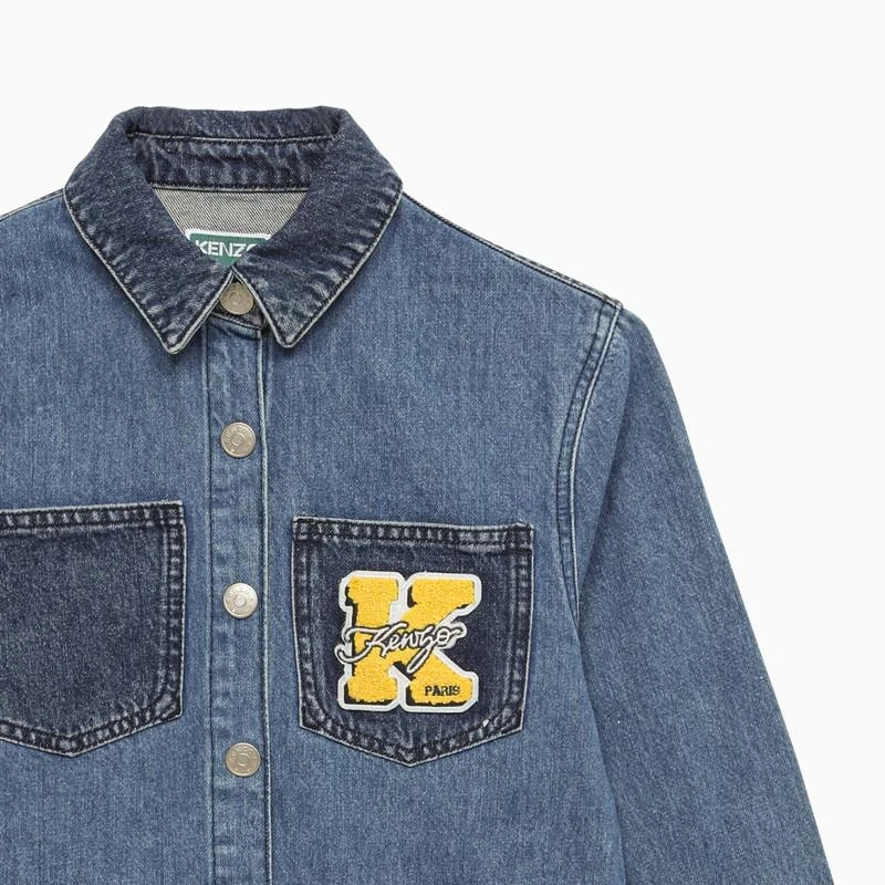 商品Kenzo|Blue denim jacket with logo patch,价格¥787,第3张图片详细描述