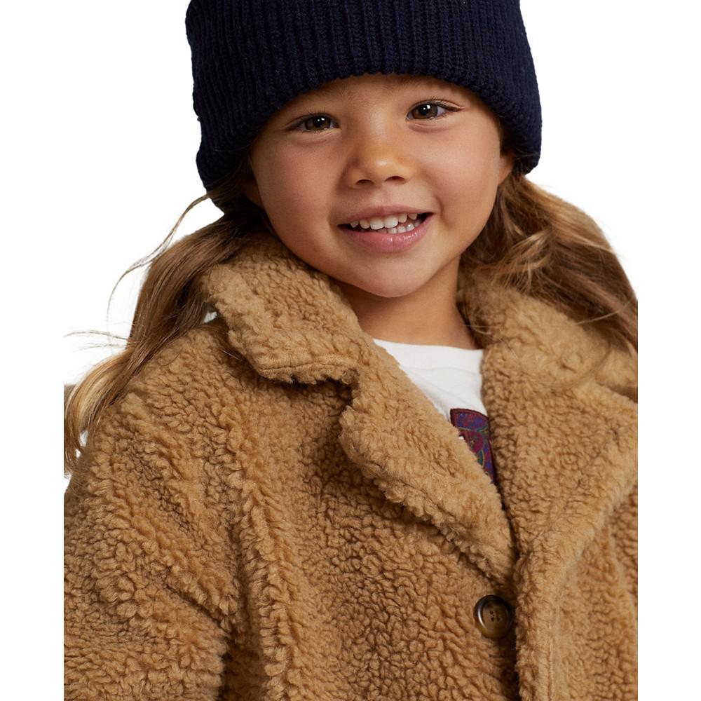 Little and Toddler Girls Teddy Fleece Long Sleeves Coat商品第6张图片规格展示