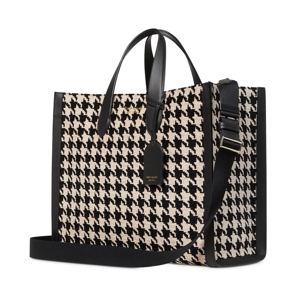 商品Kate Spade|Manhattan Houndstooth Chenille Large Tote,价格¥3440,第5张图片详细描述