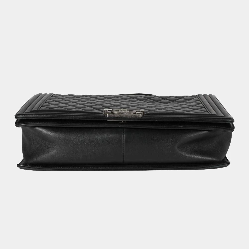 商品[二手商品] Chanel|Chanel Black Quilted Lambskin Leather Large Boy Shoulder Bag,价格¥38194,第4张图片详细描述