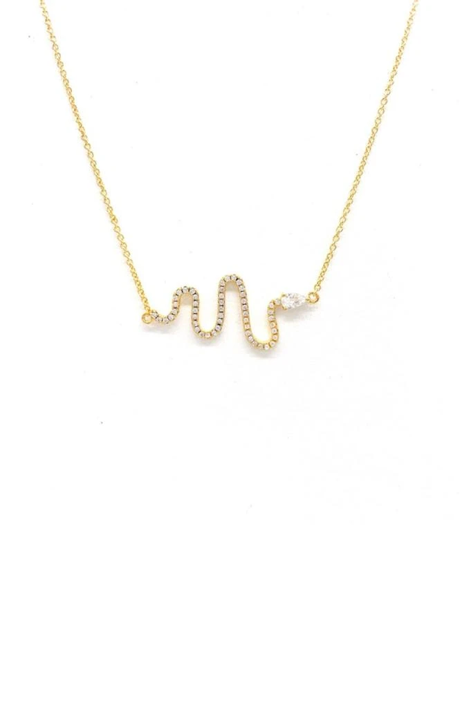 商品ADORNIA|Crystal Embellished Sideways Snake Pendant Necklace,价格¥151,第1张图片