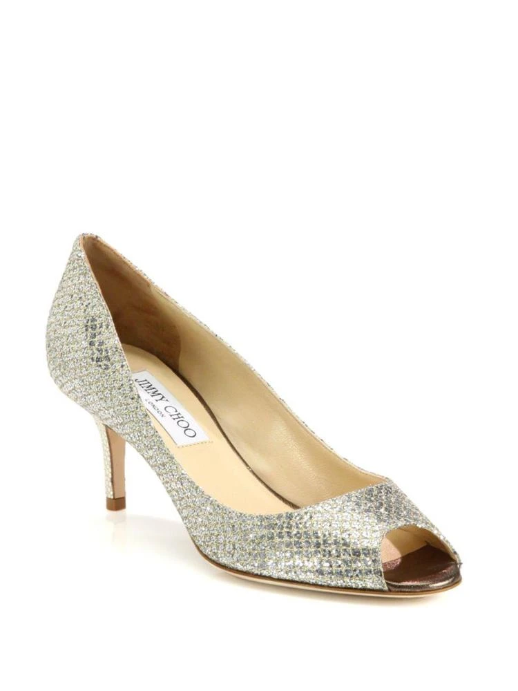 商品Jimmy Choo|Isabel 70 Glitter Peep Toe Pumps,价格¥2343,第1张图片